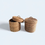 Mini Water Hyacinth Laundry Water Hyacinth Laundry Basket Mini Round Laundry Basket Waterhyacinth La