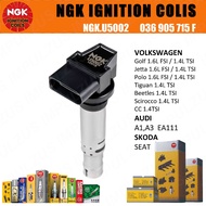 100% ORIGINAL NGK IGNITION COIL U5002 036905715F for VW EA111 Polo Golf MK6 Jetta Scirocco 1.6L 1.4L