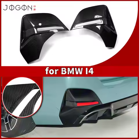 For BMW 4 Series I4 M440i G26 2022-2025 Real Carbon Fiber Rear Bumper Air Vent Fog Light Cover Inter