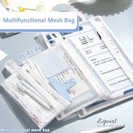 ESPOIR1 Mesh Storage Bag, Large Capacity Double Layers File Bag, High Quality Transparent A4/A5/A6 T