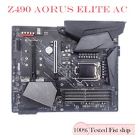 For Z490 AORUS ELITE AC Motherboard 128GB HDMI M.2 LGA 1200 DDR4 ATX Z490 Mainboard 100% Tested