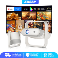 ZDSSY โปรเจคเตอร์แบบพกพา P40 4K HD Native 1080P Android Auto Focus BT5.4แสง RGB WIFI6 Speaker HiFi ไ