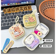 Capybara Coin Purse Mini Coin Bag Portable Headphone Case Tinplate Key Case