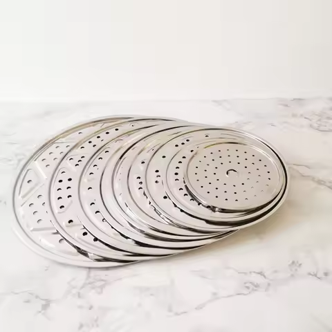 304 Stainless Steel Round Steamer Rack Multifunction Dumpling Bread Toast Cooking Steamer Tray Cookw