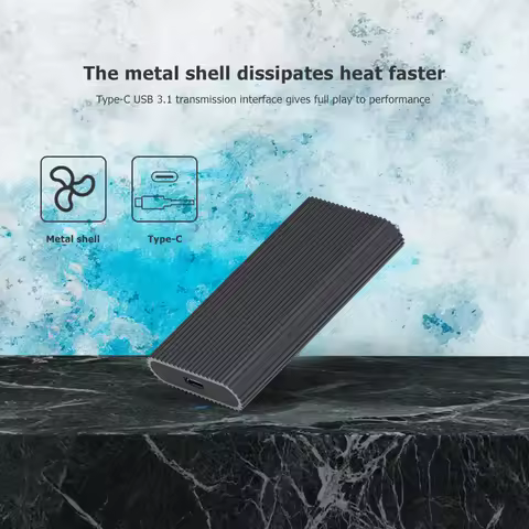 Blueendless M3T USB 3.1 to MSATA SSD Box Type-C Adapter Solid State Drive Case