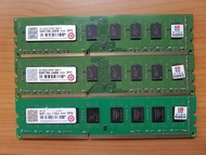 創見 Transcend 8GB DDR3 -1600MHz、 雙面顆粒 、終身保固 、測試良好的二手精品、售價為單支價