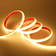 Dimmable COB LED Neon Strip Light with Dimmer Adhesive 220V EU Power Plug 240LED Flexible Tape Light