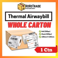 Hohotrade A6 Airway Bill Thermal Sticker CARTON 1 BOX A6 Sticker JNT POS AWB Sticker Thermal Airway 