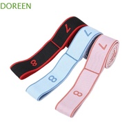DOREEN Yoga Resistance Band, 8/10/12 Grid Elastic Fitness Resistance Bands, Assist Band Yoga Trainin