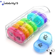 CELEBRITY12 Weekly Pill Organizer, 2 Times a Day Easy Filling AM PM Pill Box, Large Opening Design L