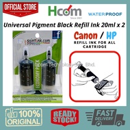 SaintInk Pigment Black Waterproof Universal Refill Ink Economy Pack for Canon / HP Cartridge ( PG-47