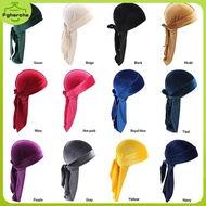 Unisex Men Women  Durag Headwear Headwear Silk Pirate Cap Wrap Hats