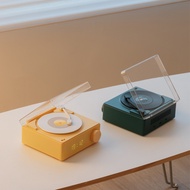 Creative Vinyl Alarm Clock Smart Talking Machine Small Speaker Desktop Mini Bluetooth Speaker