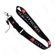 JDM Style CITROEN Car Logo Cellphone Lanyard Keychain ID Holder Accessories - Fits Popular Models: CITROEN C3, C4, C5, and More