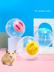 1 件 12 公分倉鼠健身球附單側蓋,塑膠透明跑步玩具,顏色隨機