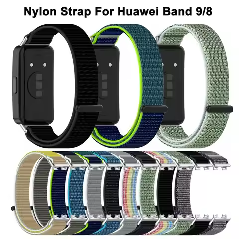 For Huawei Band 9 Sport Nylon Loop Band Adjustable Replacement Nylon Strap Bracelet For Huawei Band 