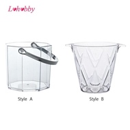[Lohobby] Clear Ice Bucket Ice Tub Ice Container Wine Bucket Beverage Chilling Tub for