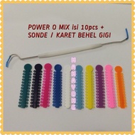 POWER O MIX + SONDE RUBBER BRACES/ braces rubber band power chain braces