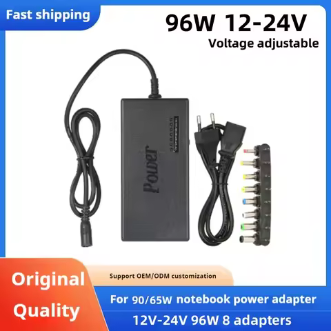 96W Universal Portable AC Laptop Power Adapter 12V 15V 16V 18V 19V 4.5A 20V 24V Charger For Toshiba