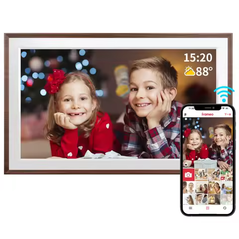 FRAMEO Digital Picture Frame- 15.6inch Digital Photo Frame with 1920 * 1080 IPS Touch Screen HD Disp
