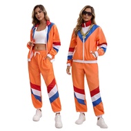 Women's 80s 90s Suit Party Accessories Disco Jacket Trousers Outfit  for Carnival