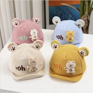 T028 Oh Bear baby cap 3D Bear baseball cap premium baby