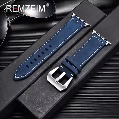 Matte Leather Strap For Apple Watch Band 49/45/44/42/41/40/38mm Smartwatch Accessories Bracelet iWat