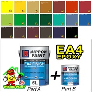 ( 5L EA4 ) Nippon Paint Floor Paint Protective Coating EA4 Finish 5 Liter - Epoxy