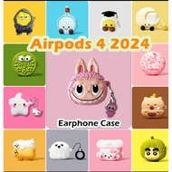 Cartoon Cute Apple Earphone Case AirPods 4 Bluetooth Earphone Protective Case AirPods 4