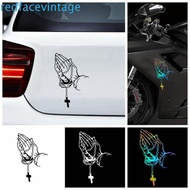 REDFACEVINTAGE Prayer Gesture Decoration Stickers, Prayer Gesture Waterproof Car Prayer Gesture Lase
