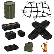 EPINON 1/24 RC Crawler Accessories Car Roof Decoration Luggage Net, Recovery Board, Oil Drum, Fire E