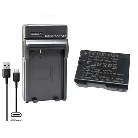 7.4V 1500mAh EN-EL14 Camera Battery for Nikon EN-EL14A D3100 D5300 D5500 D5600 D3300 D3400 Coolpix P