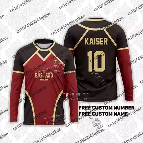 Jersey Futsal Pattern Vl Replika Blue Lock Anime Bastard Munich Summer Men And Women 3D tShirt Casua