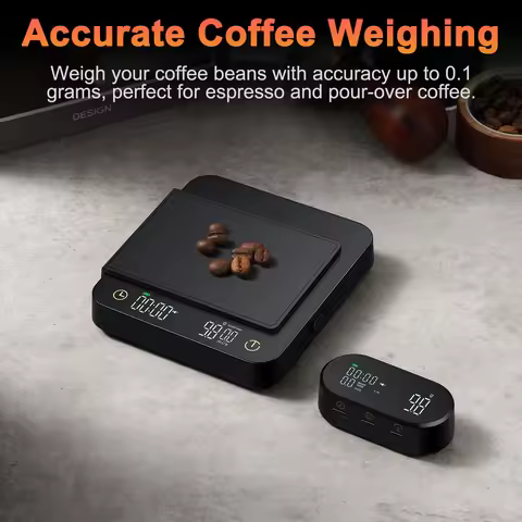 Digital Coffee Scale with Timer & Wireless Display - 3kg/0.1g Accurate Kitchen Scale for Espresso an