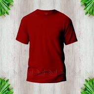 Maroon plain t-shirt Soft style Unisex Baju Maroon Kosong baju tshirt lelaki perempuan