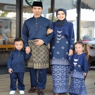 | NAVY BLUE | SET FAMILY KURUNG PERMAISURI 2.0 | KURUNG MODEN + CAPE | BAJU FAMILY SEDONDON | KIDS