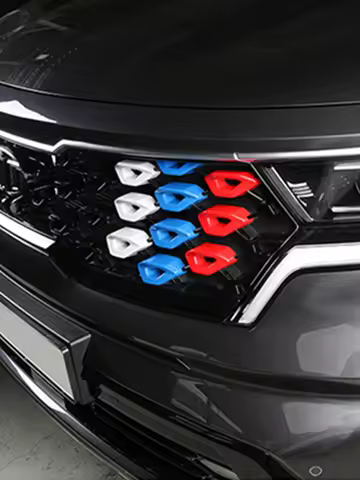 for Kia Sorento MQ4 2021 2020 2023 ABS grille three color decorative car stickers covered with decor