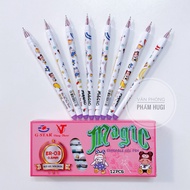 Hộp 12 Cây Bút Gel Tẩy Xóa Được Gstar ER-03 (loại tốt) Ngòi Kim Nét Nhỏ Mực Đậm và Đều