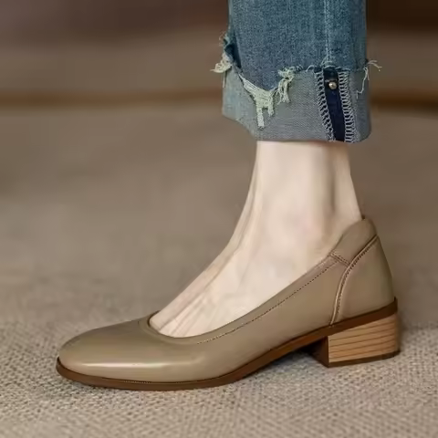Elegant spring Summer Women Mary Janes shoes Cute Casual Female Retro woman chunky heels lolita Shoe