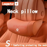 Leapmotor B10 C10 Car Neck Pillow Nappa leather Perforated breathable Headrest memory foam cervical 