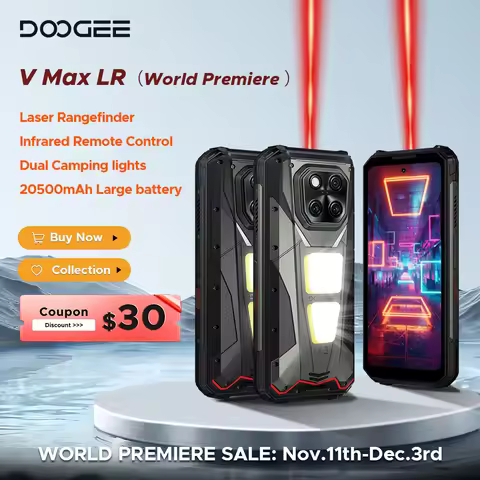 Global Version DOOGEE V Max LR 5G Rugged Phone Laser Rangefinder Gemini AI Dual Camping Lights 20500