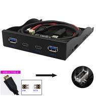 NEW 10G USB 3.2 GEN2 Front Panel HUB 2x USB3.2 GEN2 + 2x TYPE-C Adapter TYPE E to Front Type C for D