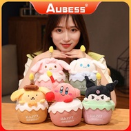 [Non-luminous Style] Cartoon Birthday Song Cake Shape Plushie My Melody Kuromi Cinnamorol KT Plush C
