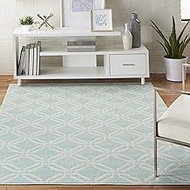 Nourison JUB17 Jubilant Retro Trellis Green Area Rug 6' x 9'