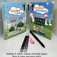 1 Set 2 Buku Magic Pratice Book Hijaiyah &amp; Arabic Numbers Buku Belajar
