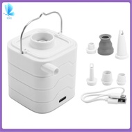 Portable Mini Electric Air Pump for Inflatables USB Rechargeable Air Mattress Inflator for Sleeping 