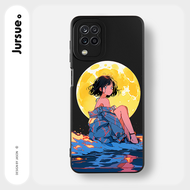 JURSUE Shockproof Cute Funny Lucu Cartoon Anime Soft Phone Case for SAMSUNG A03 A12 M12 F12 A13 A32 A51 M40S A515F A52 4G 5G