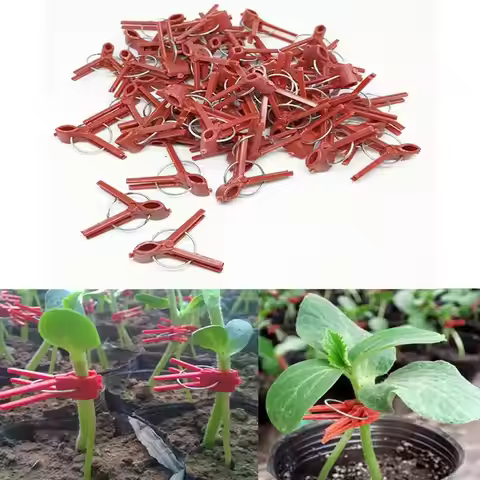 Plant Grafting Clips 50Pcs/set Horticulture Grafting Clamp Anti-fall Plant Support Clips Gardening T