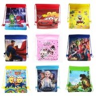 【SpendWithJoy】Non-woven Fabric Drawstring Backpack Kids Birthday Loot Goodies Bag Birthday Gift Draw