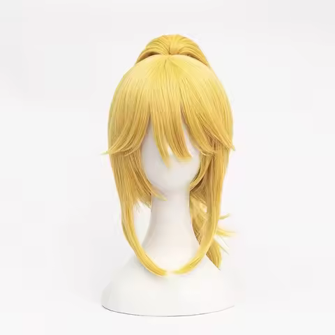 Super Bowsette Kuppa Koopa Hime Princess Cosplay Wigs Blond Straight Synthetic Hair Halloween Party 
